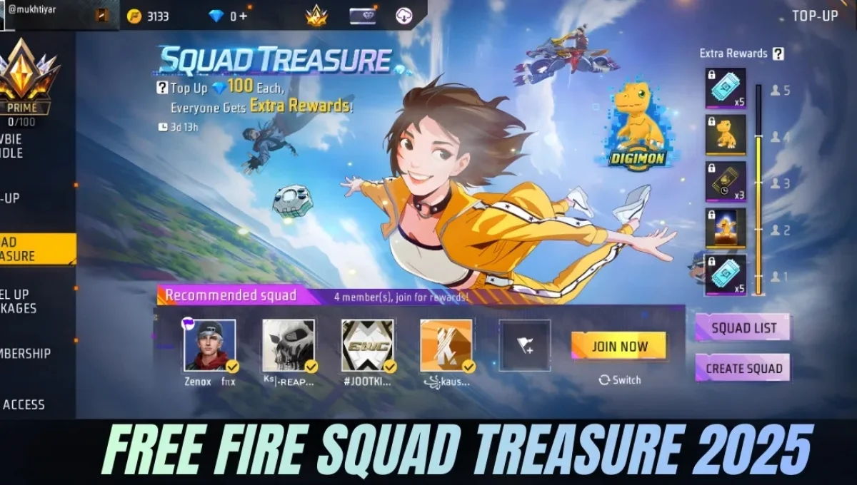 Free Fire Squad Treasure 2025