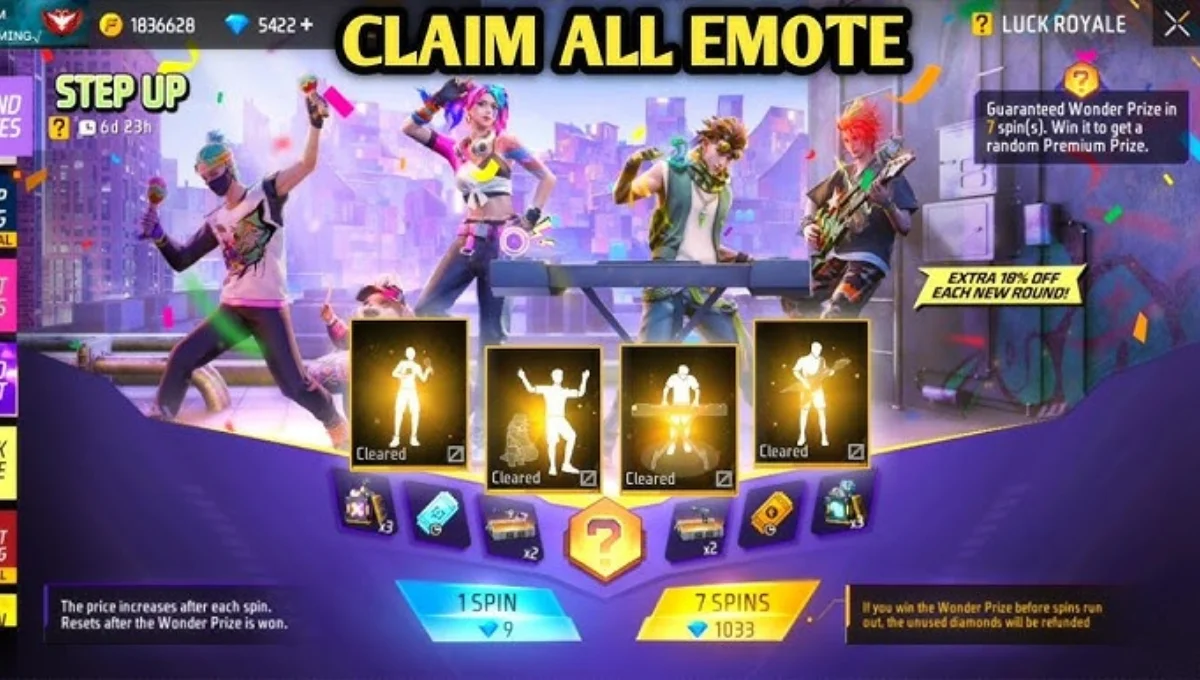 Step Up Emote Event Free Fire 2025