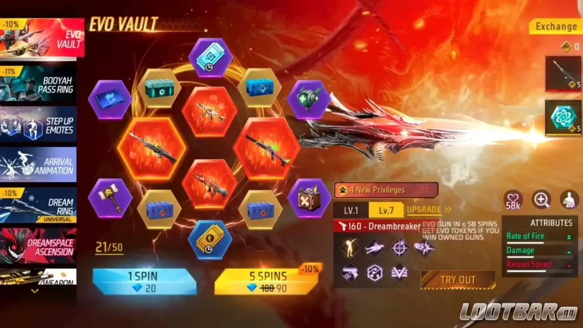Next Evo Vault 2026 Free Fire